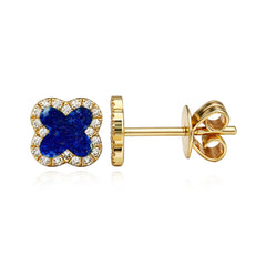 Clover Diamond Stud Earrings