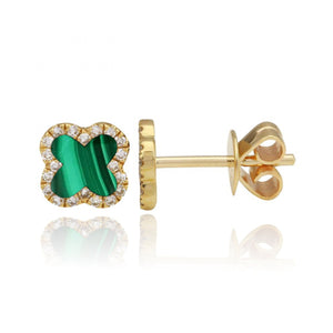 Clover Diamond Stud Earrings