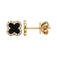 Clover Diamond Stud Earrings