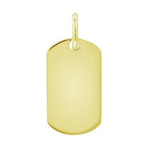 Load image into Gallery viewer, Medium Gold Dog Tag Charm

