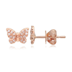 Small Pave Butterfly Stud