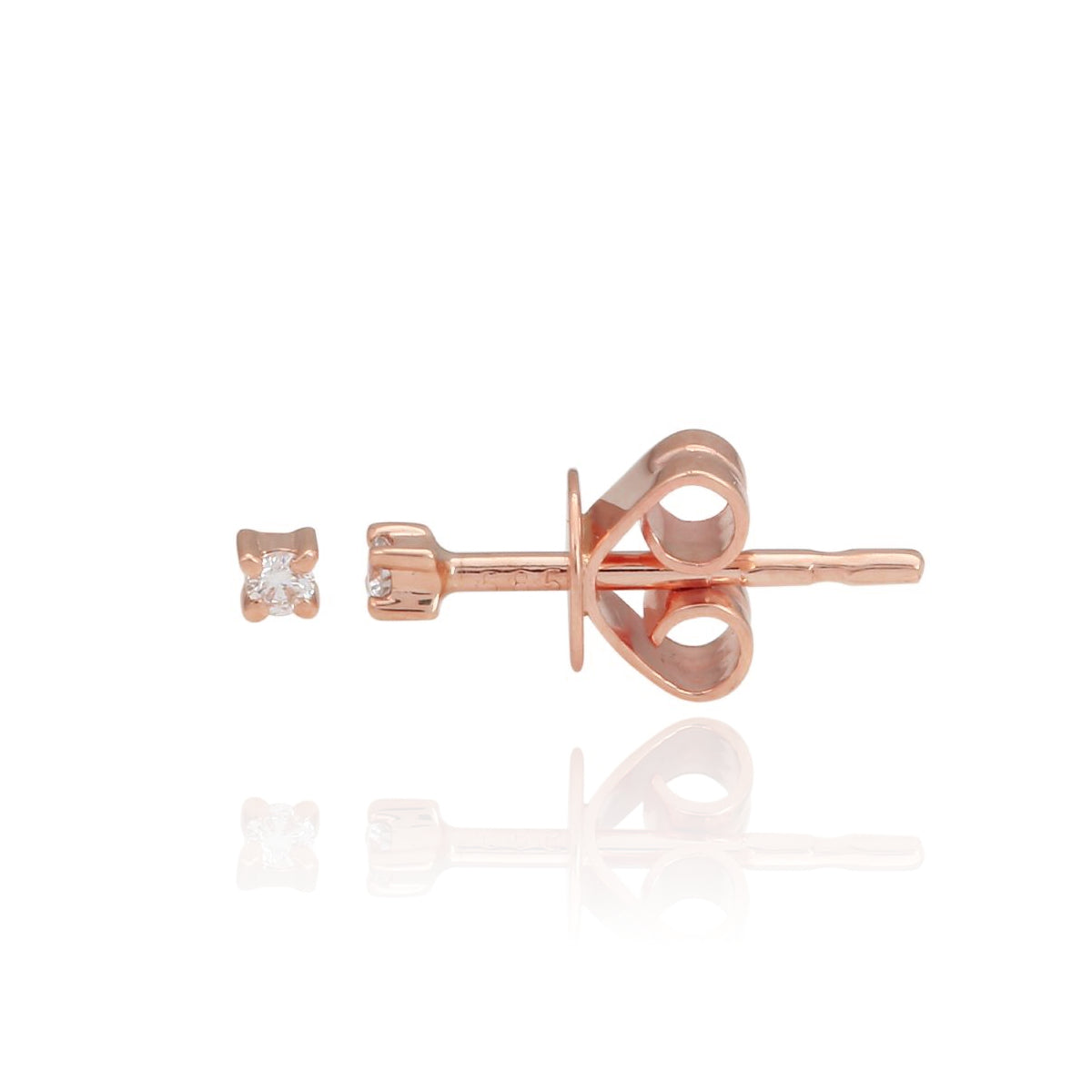 Tiny Round Diamond Stud – Alev Jewelry