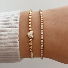 Load image into Gallery viewer, Elegant Dripping Scattered Heart and golden hearts Bracelet
