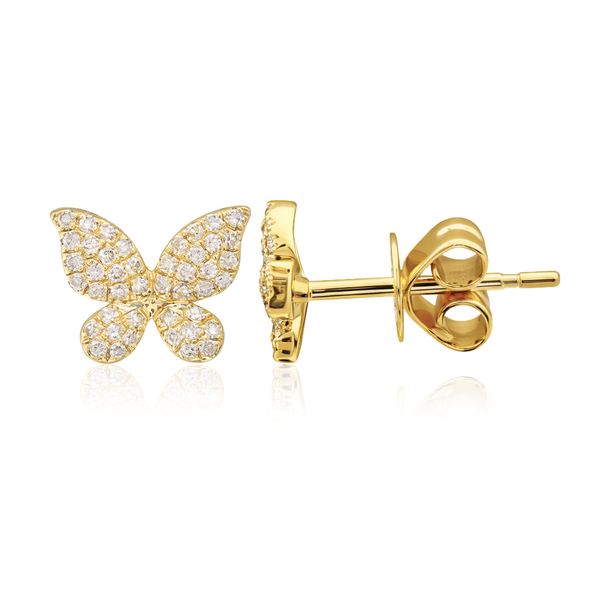 Pave Butterfly Stud