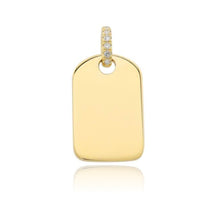 Load image into Gallery viewer, Large Pave  Dog Tag Charm
