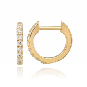 Small Thick Diamond Huggies