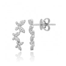 Load image into Gallery viewer, Petite Three Butterflies Climber Earrings
