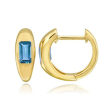 Load image into Gallery viewer, Inlay Gemstone Gold Huggies
