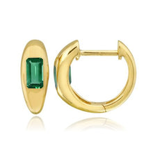 Load image into Gallery viewer, Inlay Gemstone Gold Huggies
