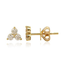 Load image into Gallery viewer, Trio Diamond Stud Earring
