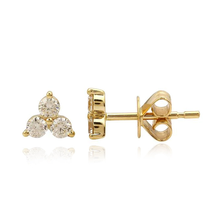 Trio Diamond Stud Earring