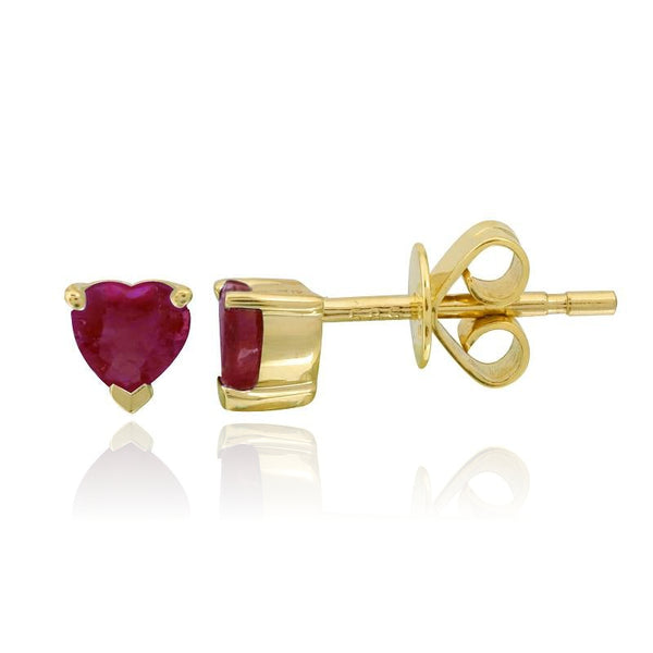 Gemstone Heart Stud