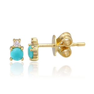 Diamond and Birthstone Stud