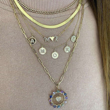 Load image into Gallery viewer, Pave Initial Medallions Necklace

