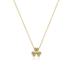 Small Pave Flower Necklace