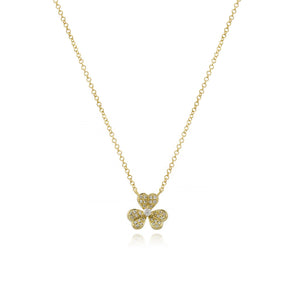 Small Pave Flower Necklace