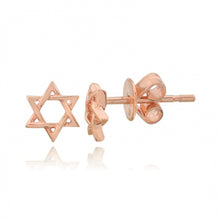 Load image into Gallery viewer, Gold Star of David Stud Earrings
