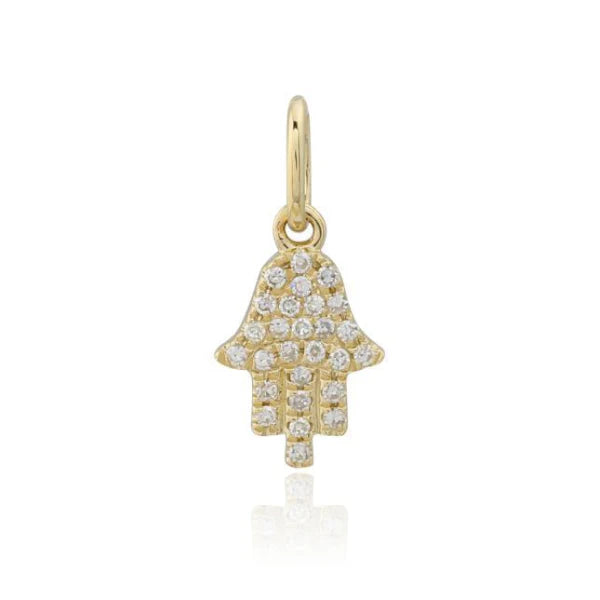 Mini Pave Hamsa Charm