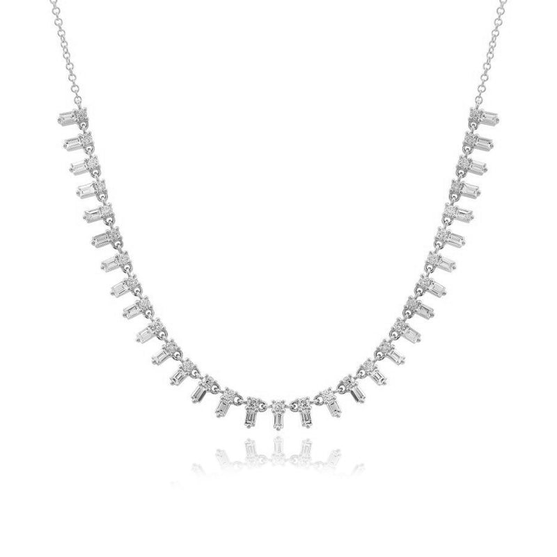 Baguette Diamond Chain Necklace