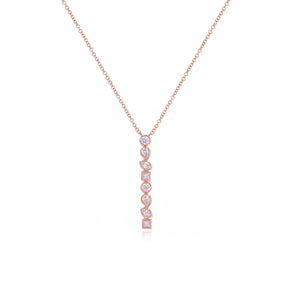 Multi Shape Bezel Diamond Necklace