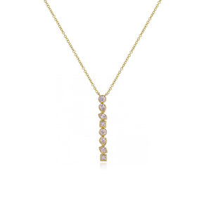 Multi Shape Bezel Diamond Necklace