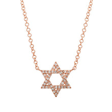Load image into Gallery viewer, Small Star of David Pave Necklace

