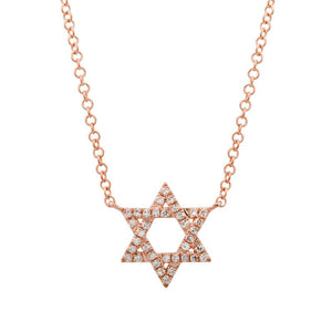 Small Star of David Pave Necklace