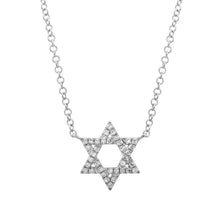 Load image into Gallery viewer, Small Star of David Pave Necklace
