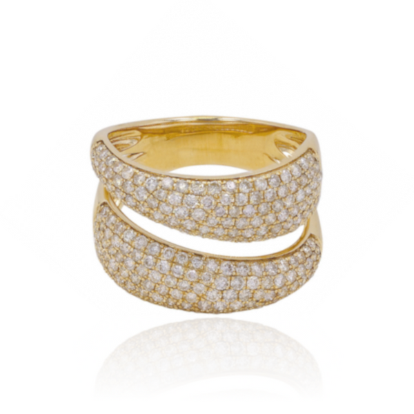 Double Dome Pave Ring