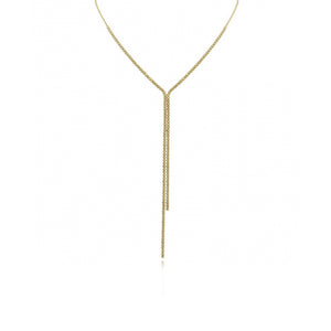 Double Chain Lariat Tennis Necklace