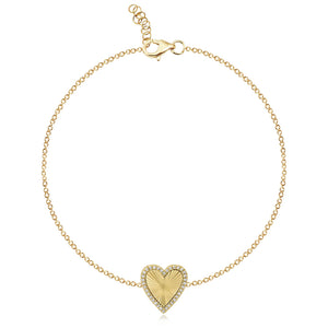 Small Fluted Pave Bracelet