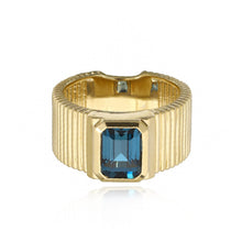 Load image into Gallery viewer, Thick Striped Cigar Gemstone Ring
