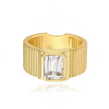 Load image into Gallery viewer, Thick Striped Cigar Gemstone Ring
