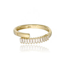 Load image into Gallery viewer, Gold Baguette Diamond Ring
