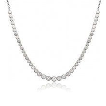 Load image into Gallery viewer, Graduated Bezel Diamond and Gold Disc Chain Necklace
