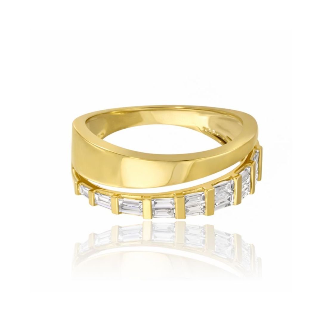 Half Baguette and Gold Ring