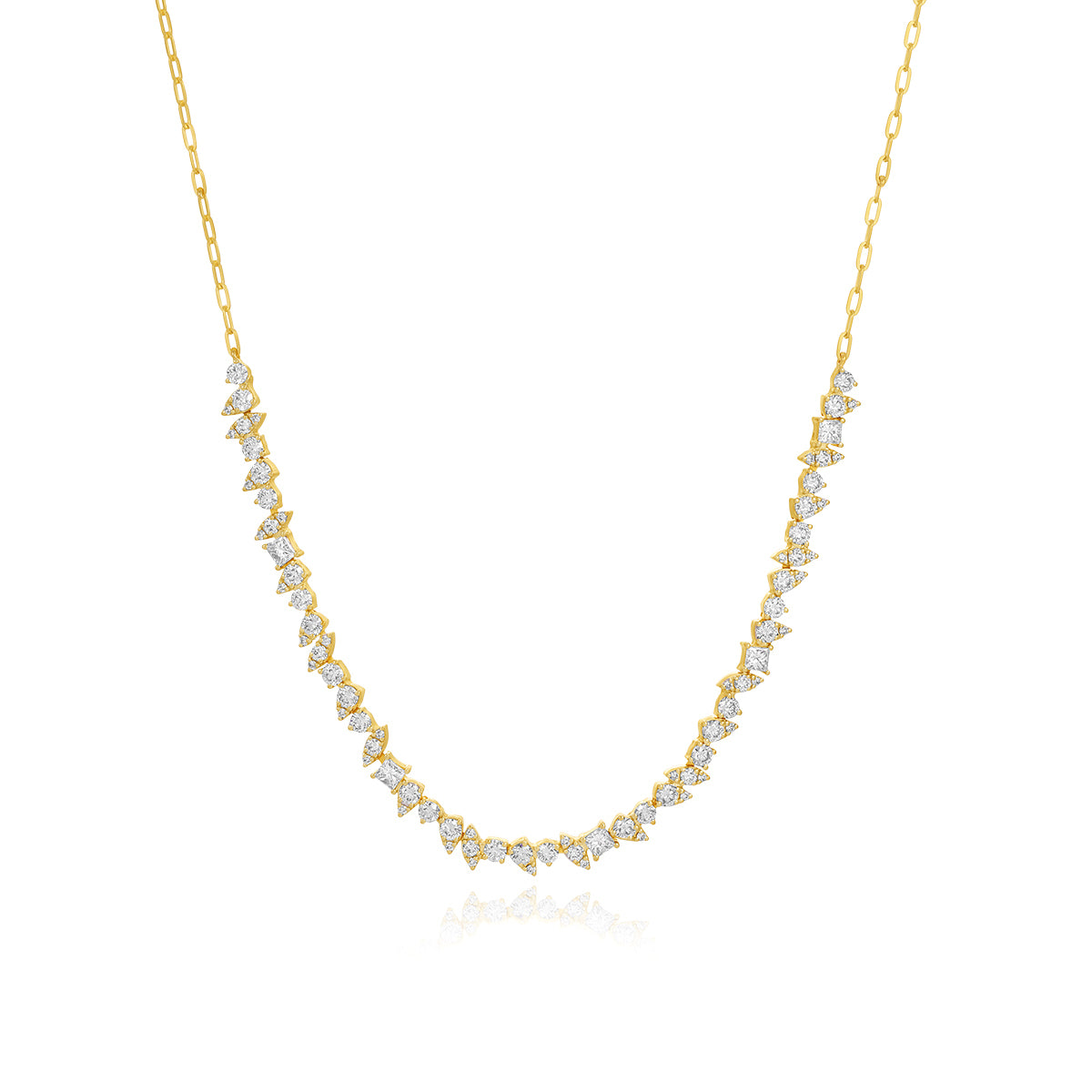 Multi Shape Illusion Disorganized Necklace