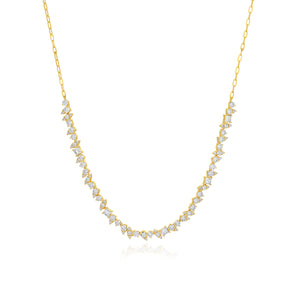 Multi Shape Illusion Disorganized Necklace