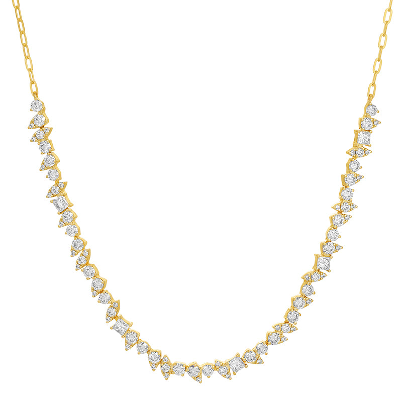 Multi Shape Illusion Disorganized Necklace