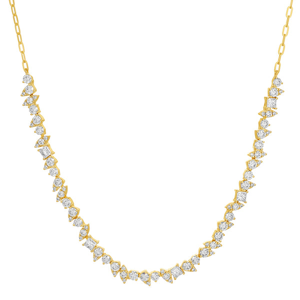 Multi Shape Illusion Disorganized Necklace