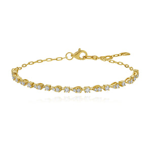 Illusion Spaced Multi Shape Paperclip Bracelet
