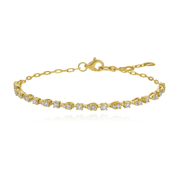 Illusion Spaced Multi Shape Paperclip Bracelet