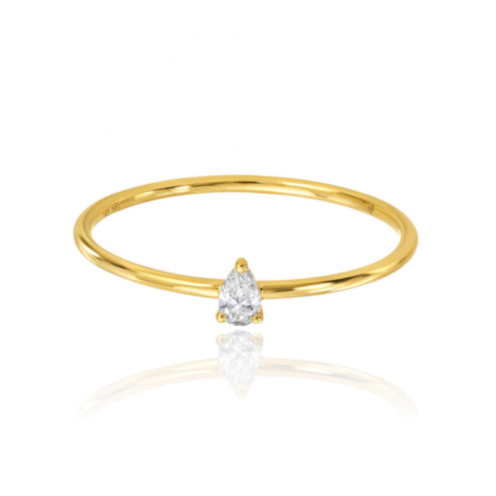 Petite Diamond Solitaire Ring