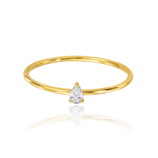 Petite Diamond Solitaire Ring