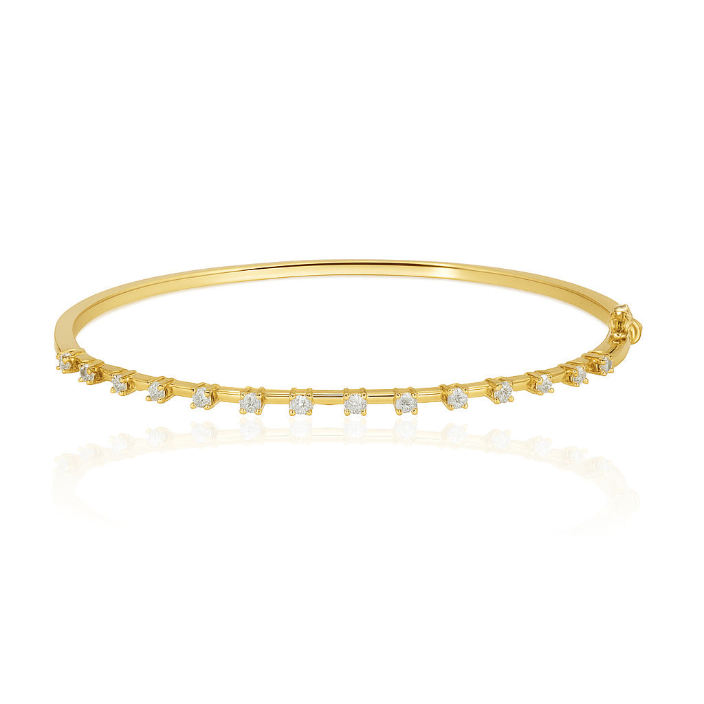 Diamond Gold Segment Bangle