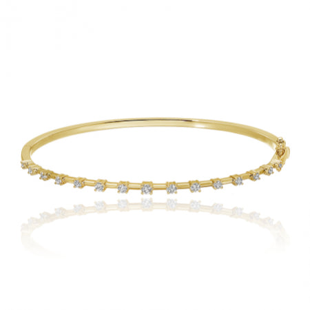 Diamond Gold Segment Bangle