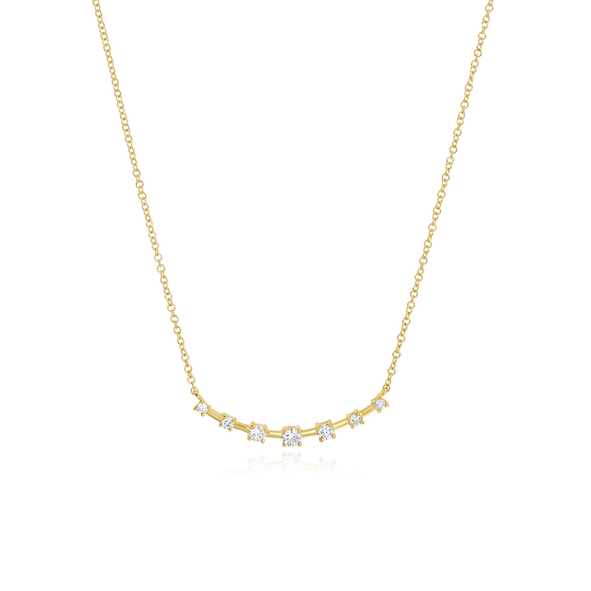 Bar Spaced Diamond Necklace