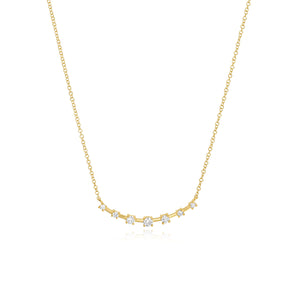 Bar Spaced Diamond Necklace