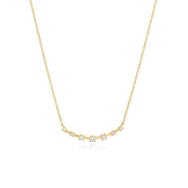 Bar Spaced Diamond Necklace