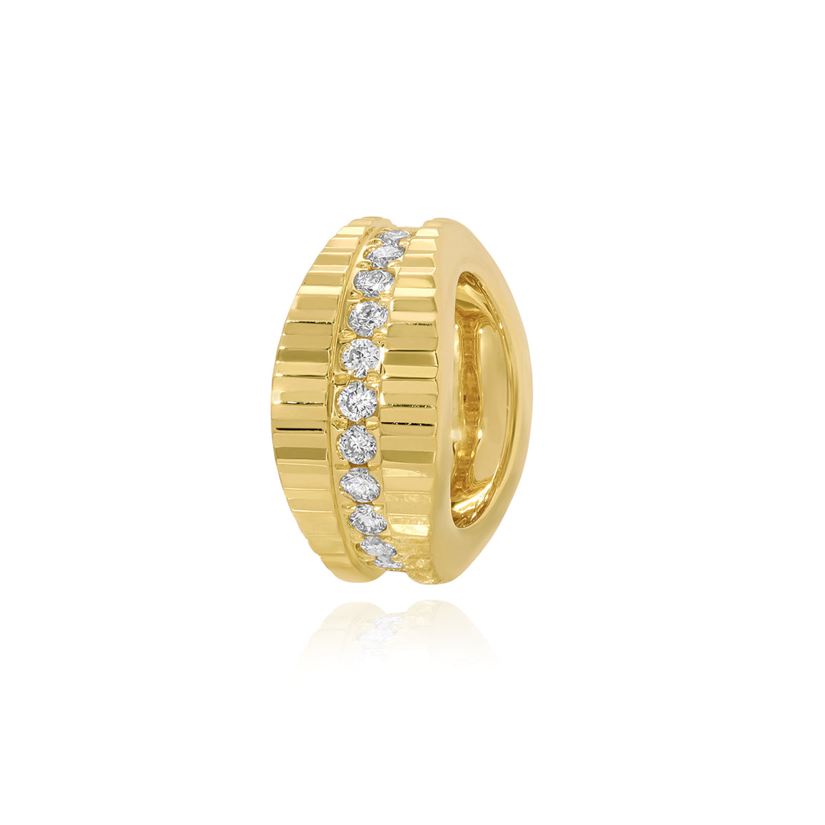 Charm Loop Fluted Pave Line Loop Charm – Alev Jewelry